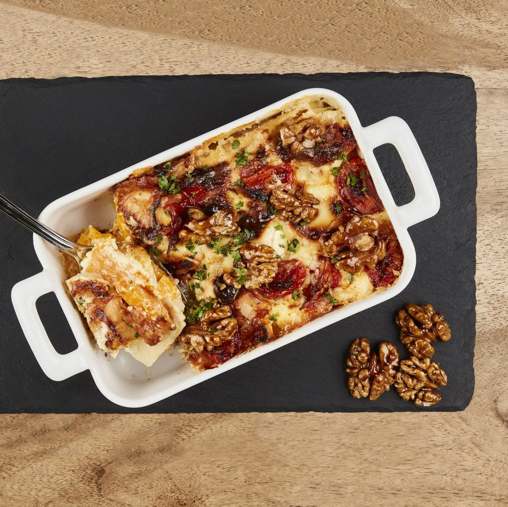 lasagne de Butternut chèvre noix