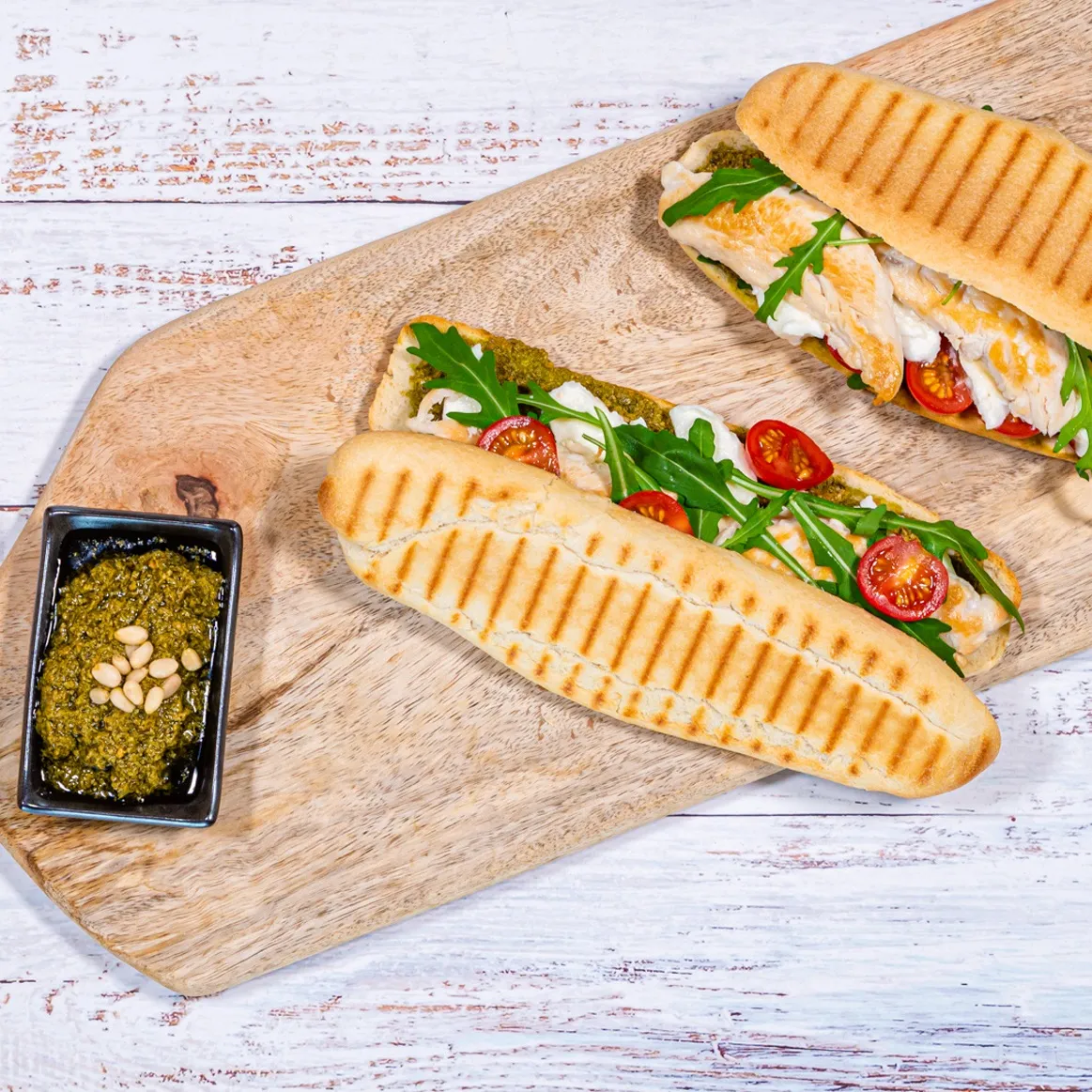 panini poulet pesto